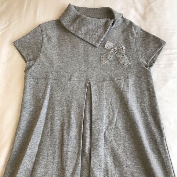 ZARA GREY KNIT TURTLENECK DRESS - Picture 6 of 7